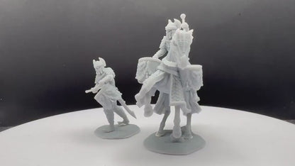 Dragon Army Drummer - Foot and Mounted - Davale Games - 3D Printed with high quality resin for LOTR/D&D games