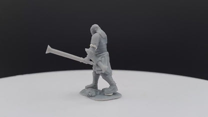 Outrider blood handed captain with two swords - Davale Games - 3D Printed with high quality resin for LOTR/D&D games
