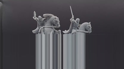 West Humans Hammer Sons Cavalry - Extra Poses - Mounted - Davale Games - 3D Printed with high quality resin for LOTR/D&D games