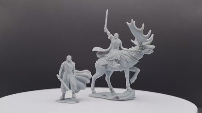 King of the Forest - Foot and Mounted - Davale Games - 3D Printed with high quality resin for LOTR/D&D games