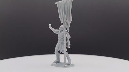 Blood-Handed Orc with Banner - Davale Games - 3D Printed with high quality resin for LOTR/D&D games