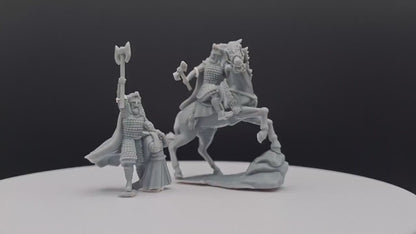 Lord Mountain The Wolf - Foot and Mounted - Davale Games - 3D Printed with high quality resin for LOTR/D&D games