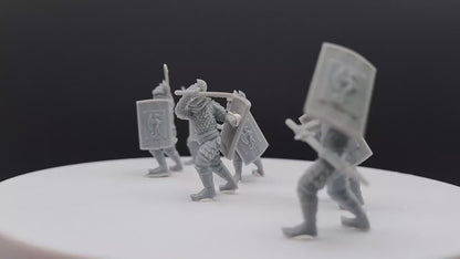 Dragon Army Regular Warrior with Sword and Shield - Davale Games - 3D Printed with high quality resin for LOTR/D&D games
