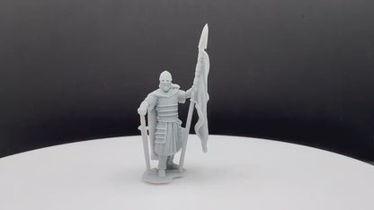 West Human Banner - Davale Games - 3D Printed with high quality resin for LOTR/D&D games